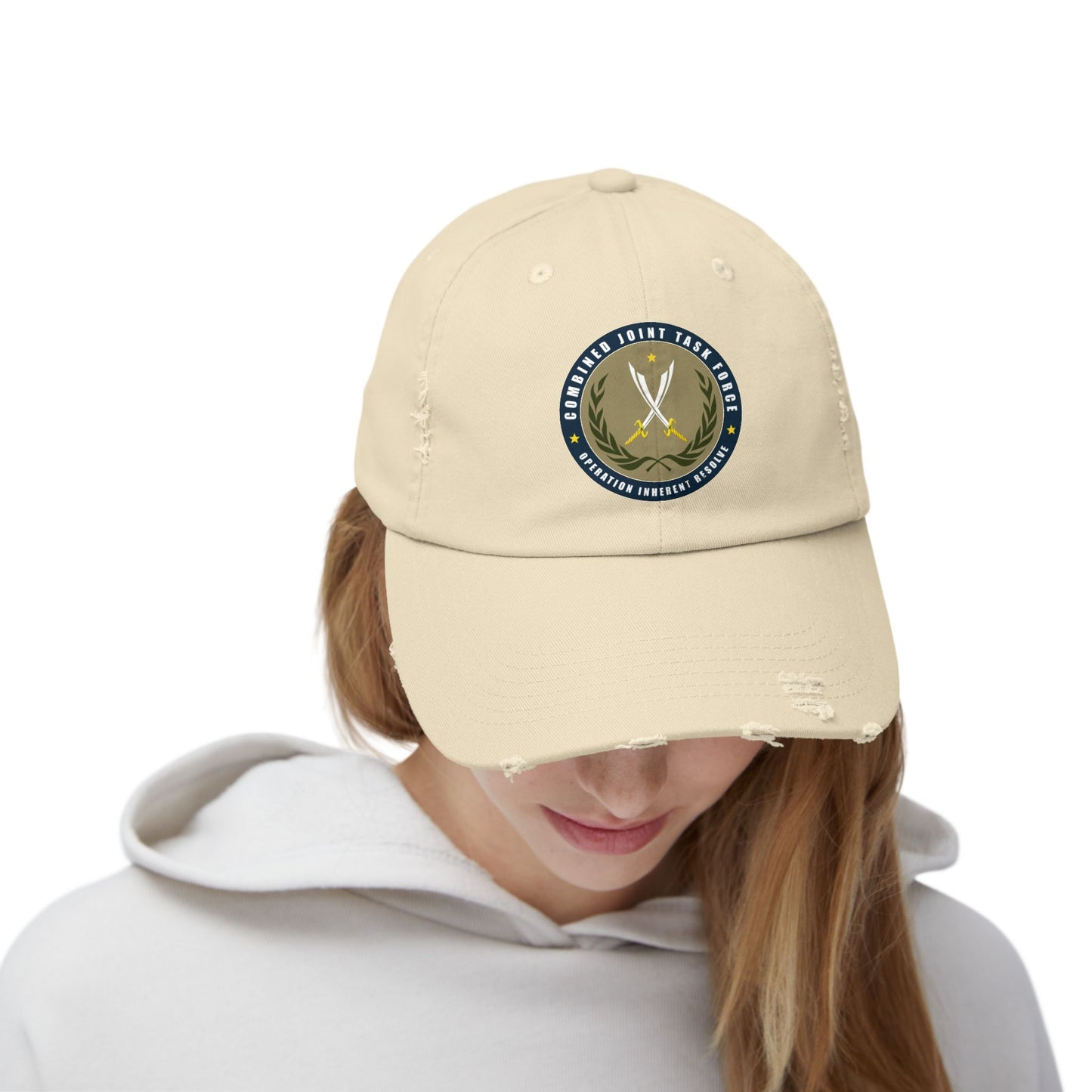 Pelo & Stile Unisex Distressed Cap - Task Force Emblem