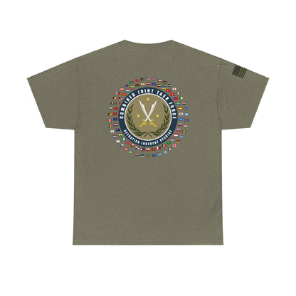 Pelo & Stile Unisex Heavy Cotton Tee: Strike Hard & Join the Ranks - Military Inspired Graphic Shirt