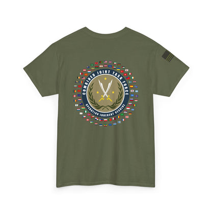 Pelo & Stile Unisex Heavy Cotton Tee: Strike Hard & Join the Ranks - Military Inspired Graphic Shirt