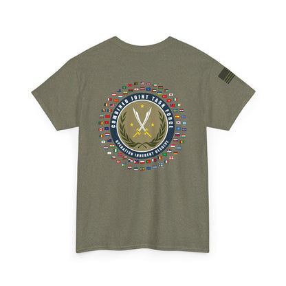 Pelo & Stile Unisex Heavy Cotton Tee: Strike Hard & Join the Ranks - Military Inspired Graphic Shirt