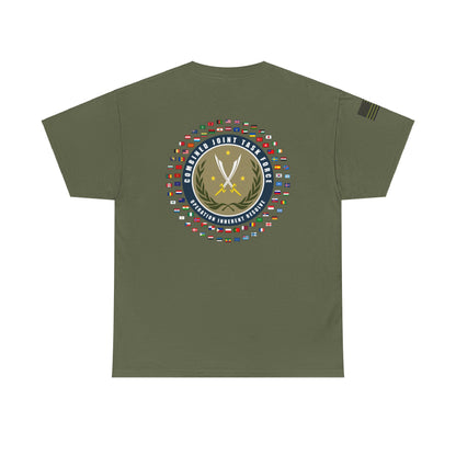 Pelo & Stile Unisex Heavy Cotton Tee: Strike Hard & Join the Ranks - Military Inspired Graphic Shirt