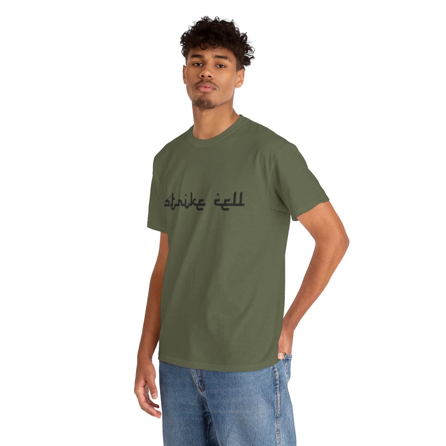 Pelo & Stile Unisex Heavy Cotton Tee: Strike Hard & Join the Ranks - Military Inspired Graphic Shirt