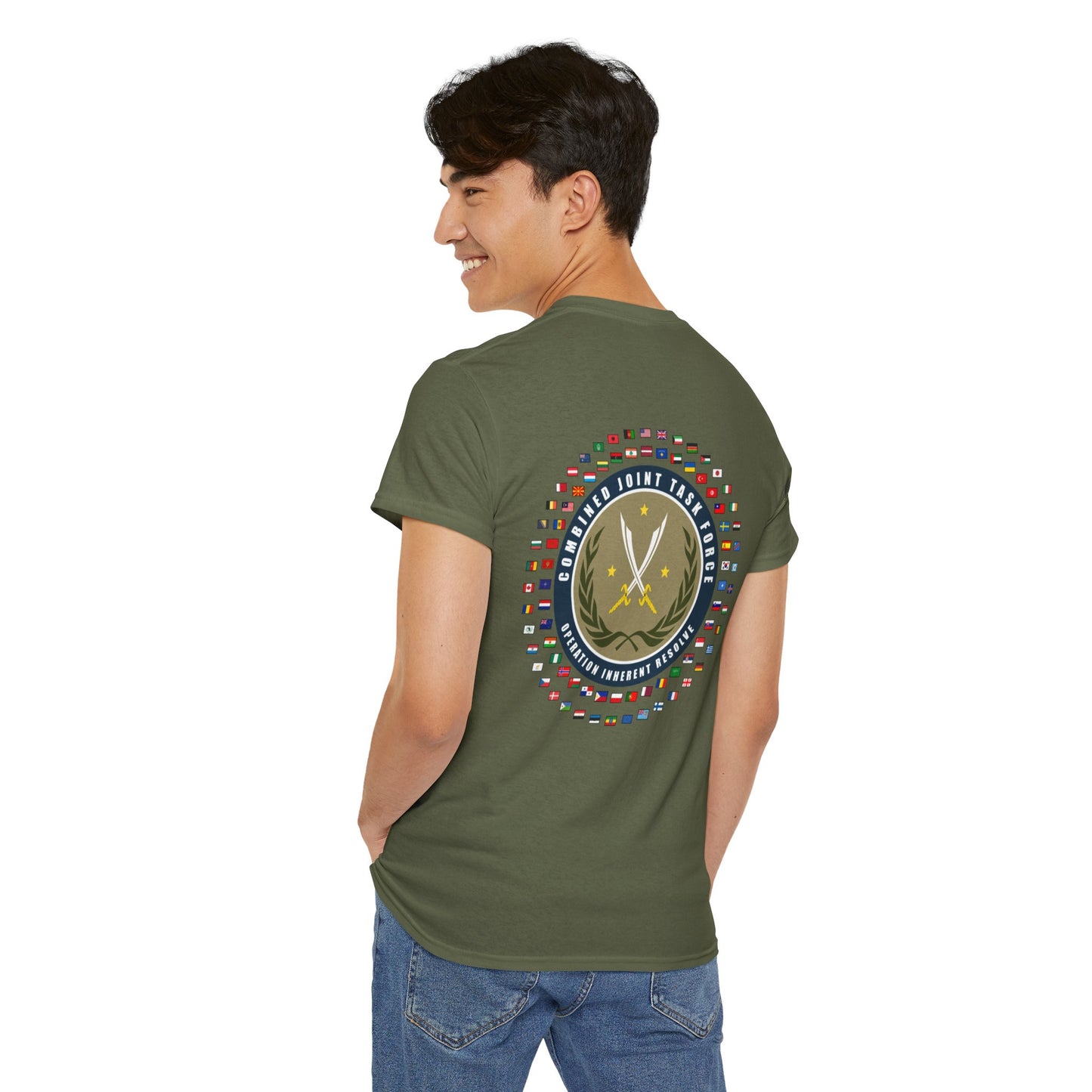 Pelo & Stile Unisex Heavy Cotton Tee: Strike Hard & Join the Ranks - Military Inspired Graphic Shirt